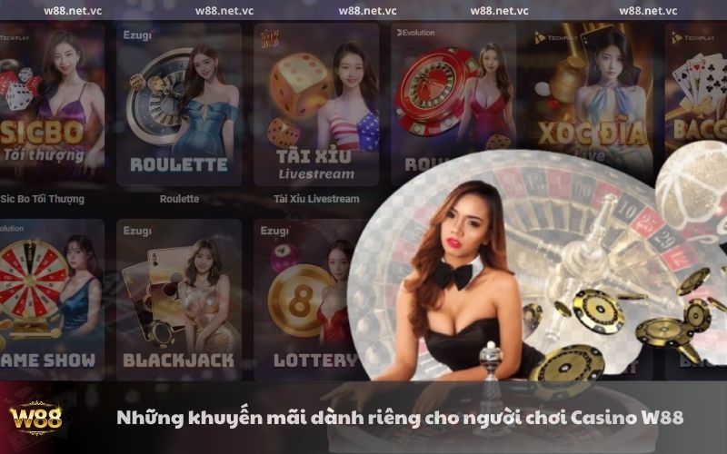 nhung khuyen mai danh rieng cho nguoi choi casino w88